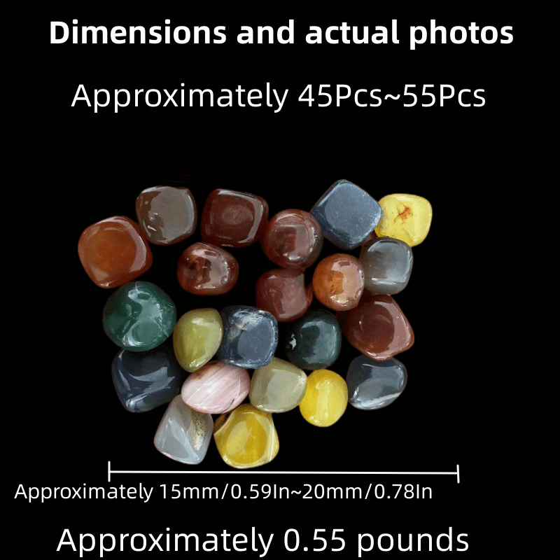 Agate Rolling Stone Natural Crystal Polished Stone Beads Random Color ...