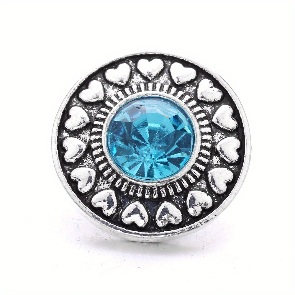 Crystal Round Button Bracelet Pendant DIY Accessory Women