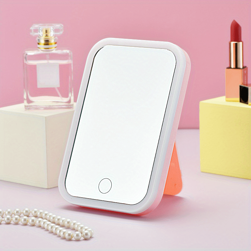 Desk LED Lighted Touch Screen Portable Mini Makeup Mirror Multi