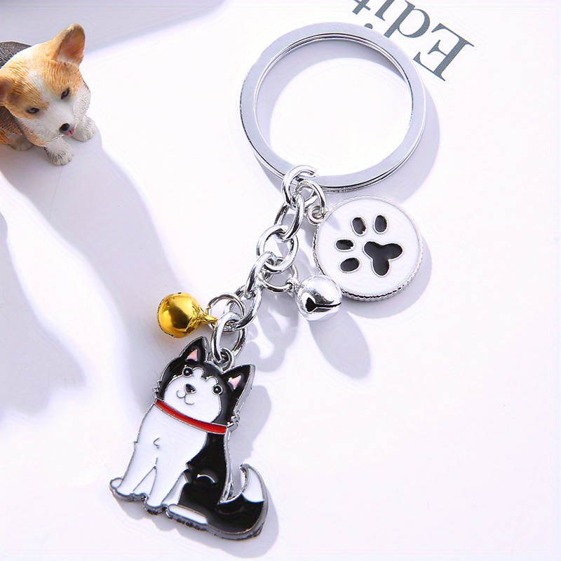 Cute Cartoon Frenchie Bear Car Keychain Set Accessories For Women Men  Black, Wristlet Key Chains For Car Keys Bag Charms