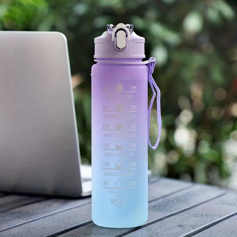 Watrer Bottle Gradient Sports Water Bottle Outdoor Portable - Temu