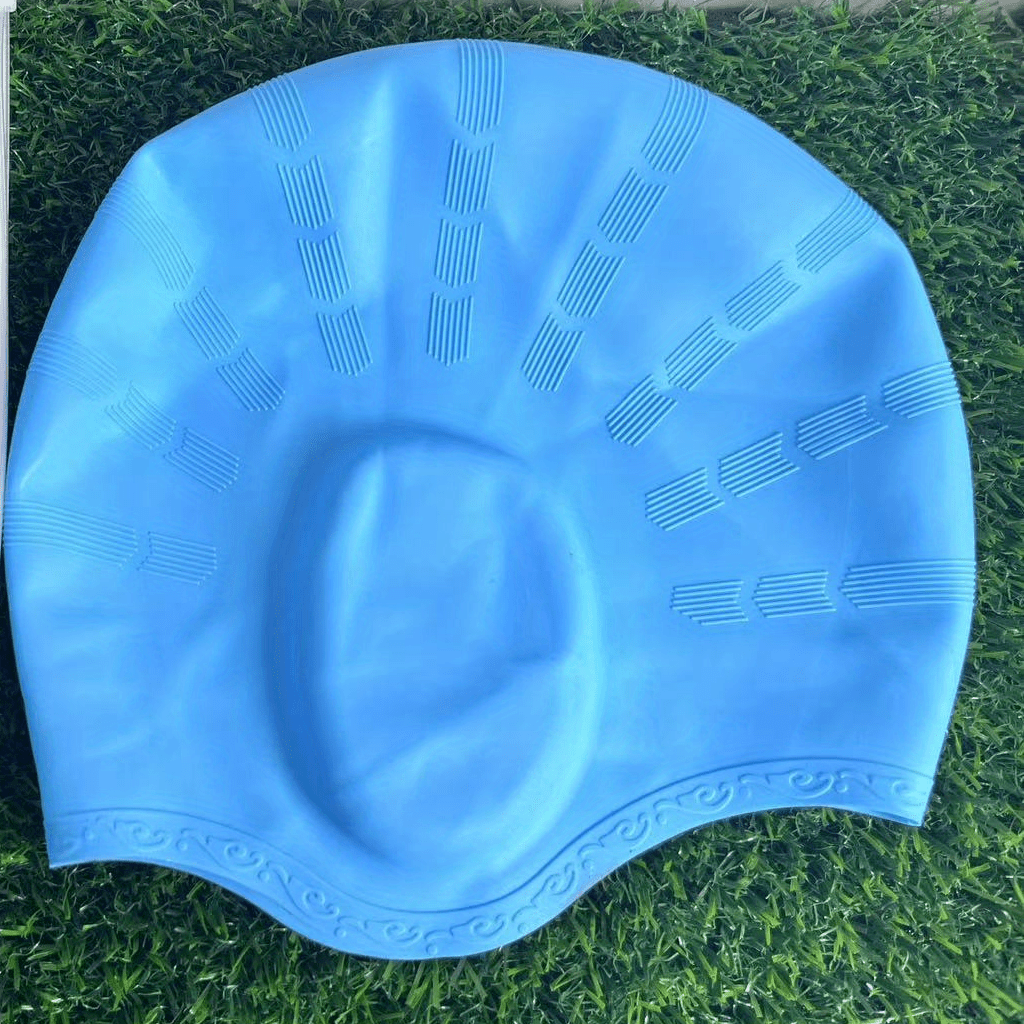 Generic Bonnet de natation élastique en silicone-Chapeau de