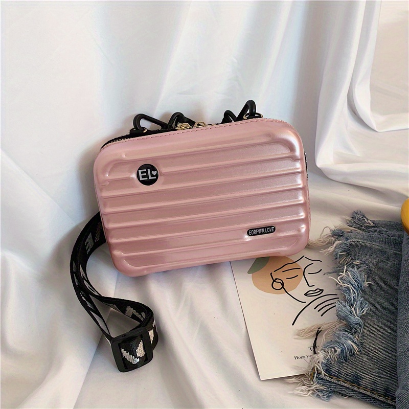 Trendy Suitcase Design Shoulder Square Bag All Match Phone Bag