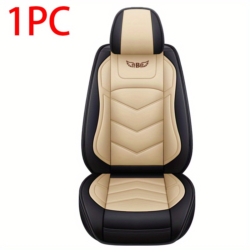 1pc Universal Car Seat Cover Pu Leder Universal Auto - Temu