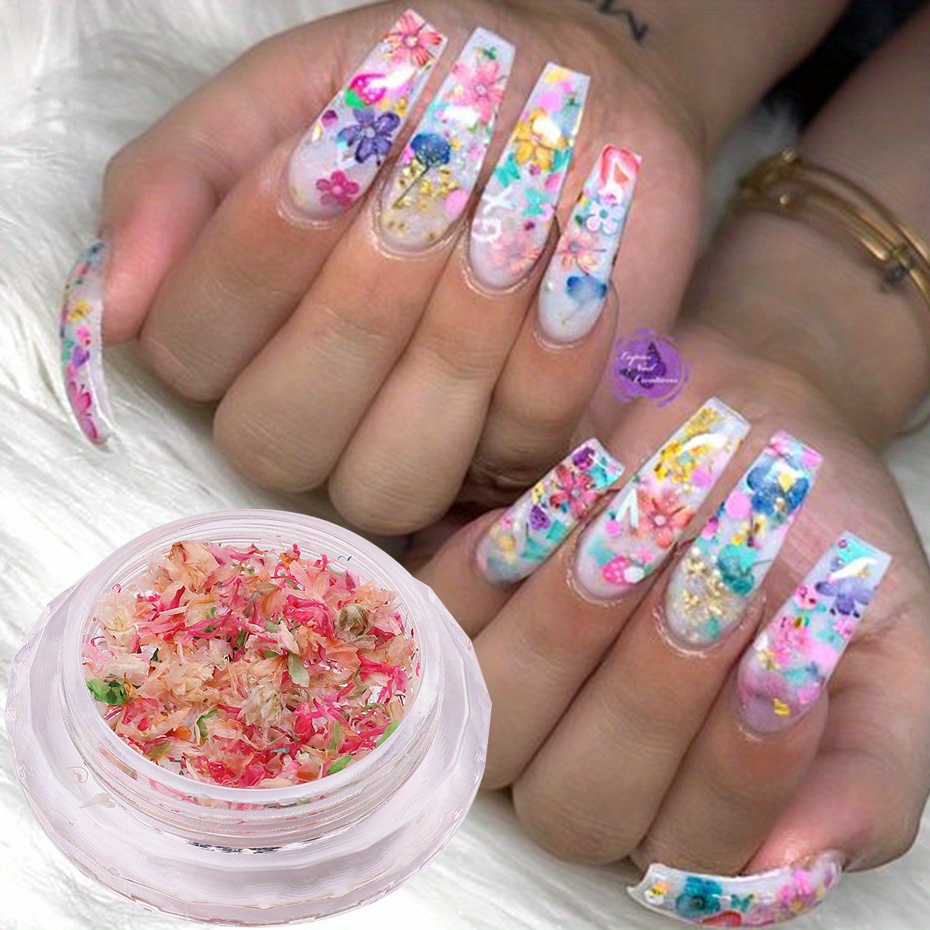 3d Dried Flower Nail Art Charms For Nail Art Decoration - Temu