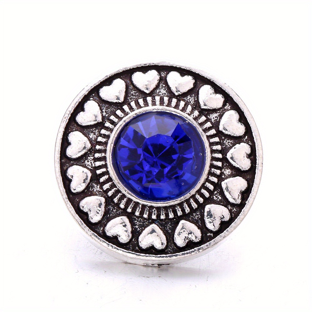 Crystal Round Button Bracelet Pendant DIY Accessory Women
