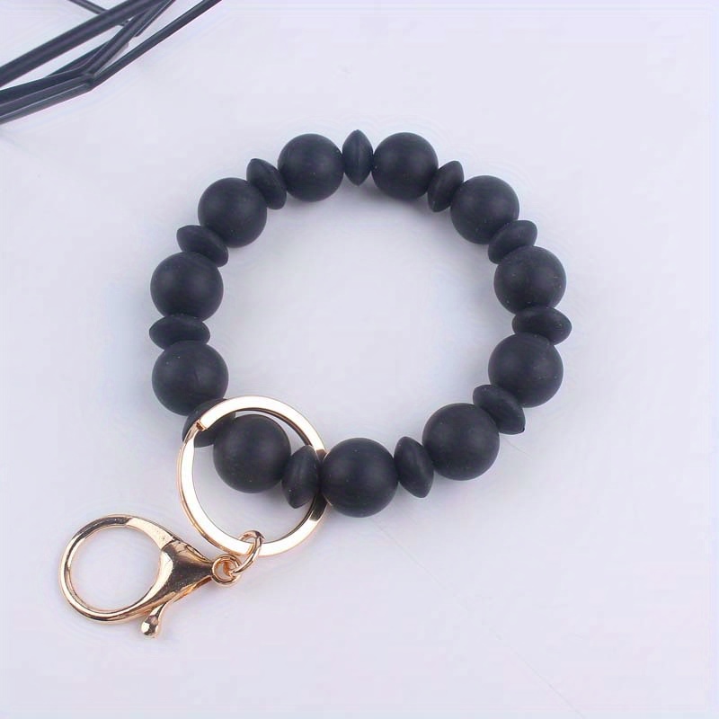 CHUQING Llavero Coche Mujer Pulsera Llavero Brazalete Bonito Silicona  Keychain Borlas Regalos para Amigo, Familia, Niño, Dama