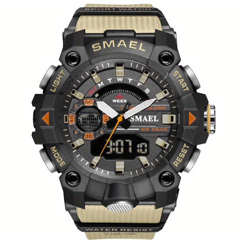 Reloj militar para hombre, deportes al aire libre, electrónico, táctico,  militar, cronómetro LED, resistente al agua, analógico digital