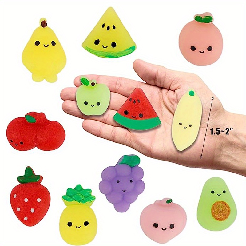 Mochi Squishy Toys Set: Mini Kawaii Fruit Squeeze Pack - Perfect