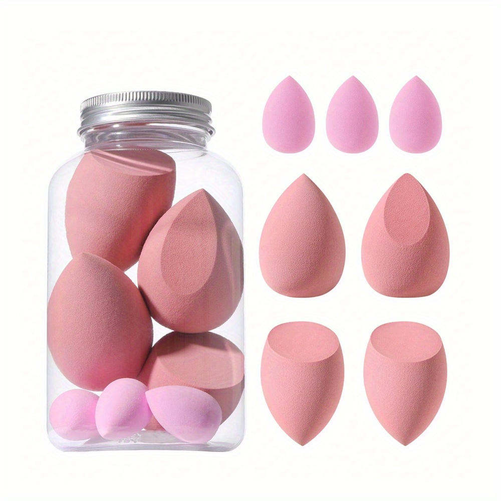 Makeup Sponge Beauty Blender Set With 1 Storage Box Soft Wet - Temu