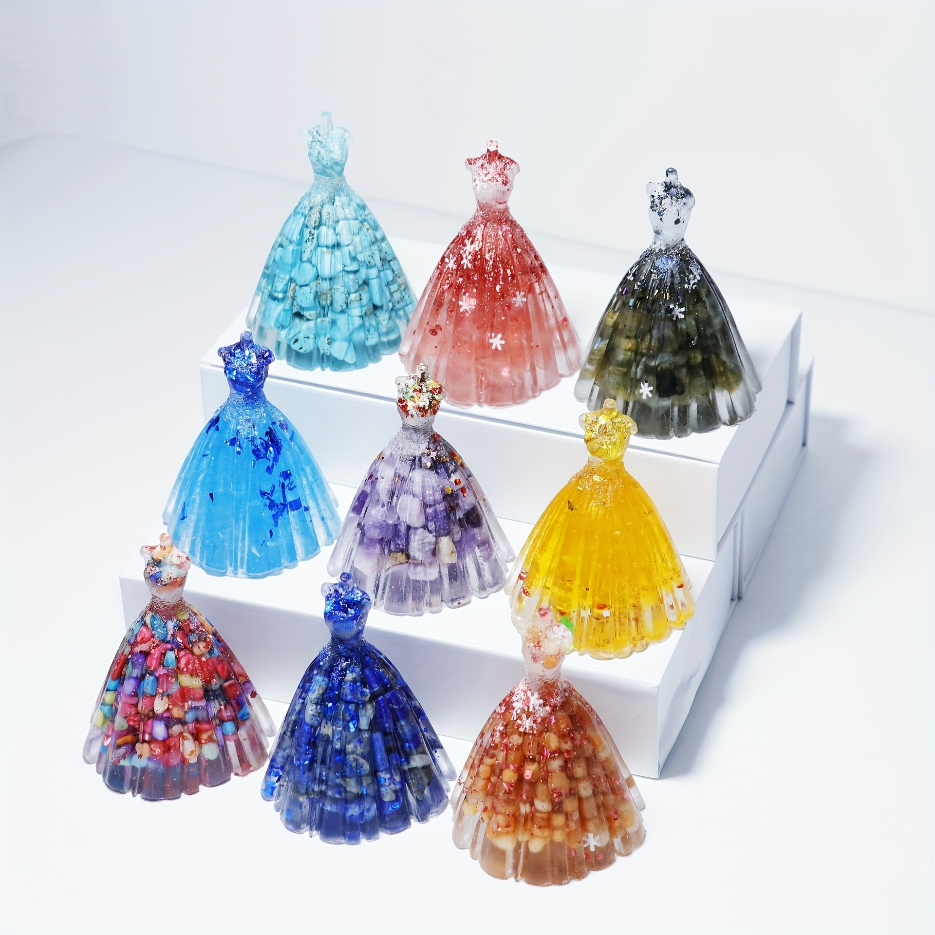 Decorative Crystal Natural Crystal Gravel Drop Glue Fish Shape