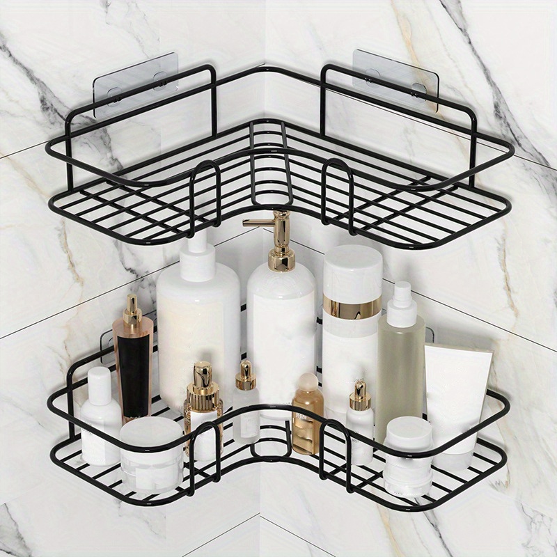Self Adhesive Shower Shelf Punch-free Bathroom Shelf Mounted Lot Q7