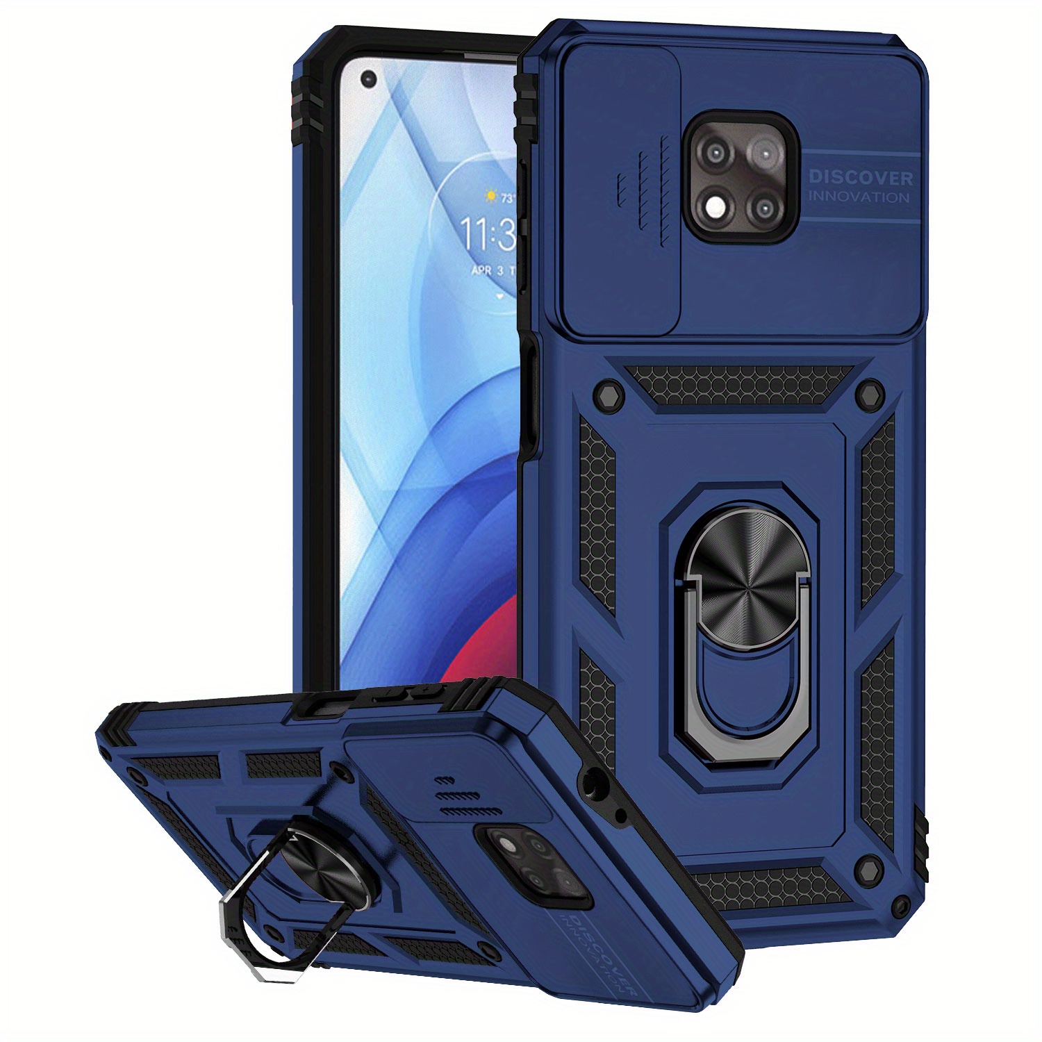 Funda Teléfono Resistente Tpu + Pc Prueba Golpes Soporte - Temu Chile