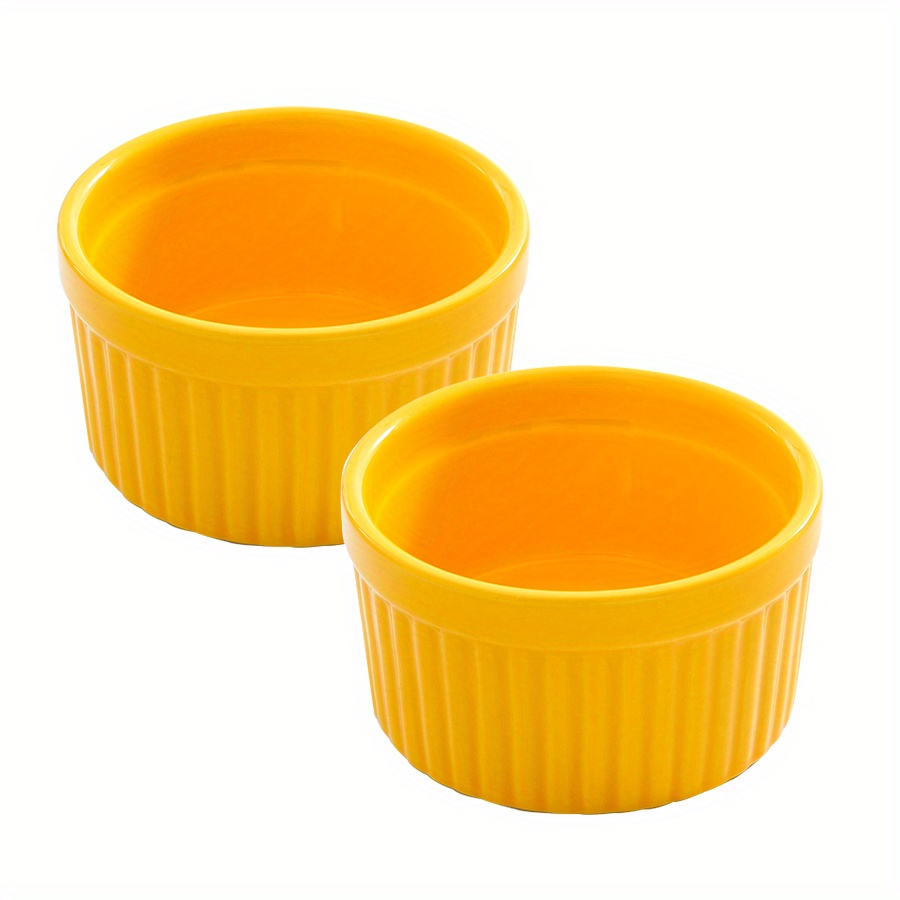 Oven Safe Porcelain Souffle Dishes For Creme Brulee, Custard