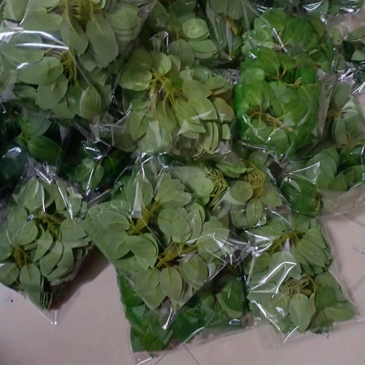 80Pcs Bulk Fake Leaves For Roses Decorations, Green Rose Leaves