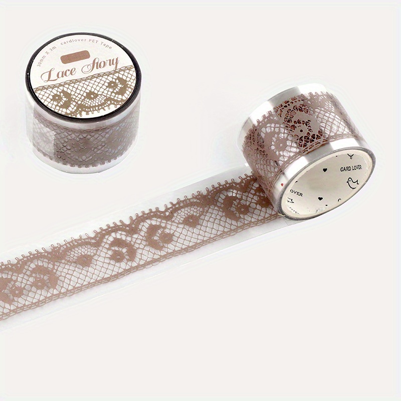 Lace Story Light Retro Pet Tape Transparent Art Pocket - Temu