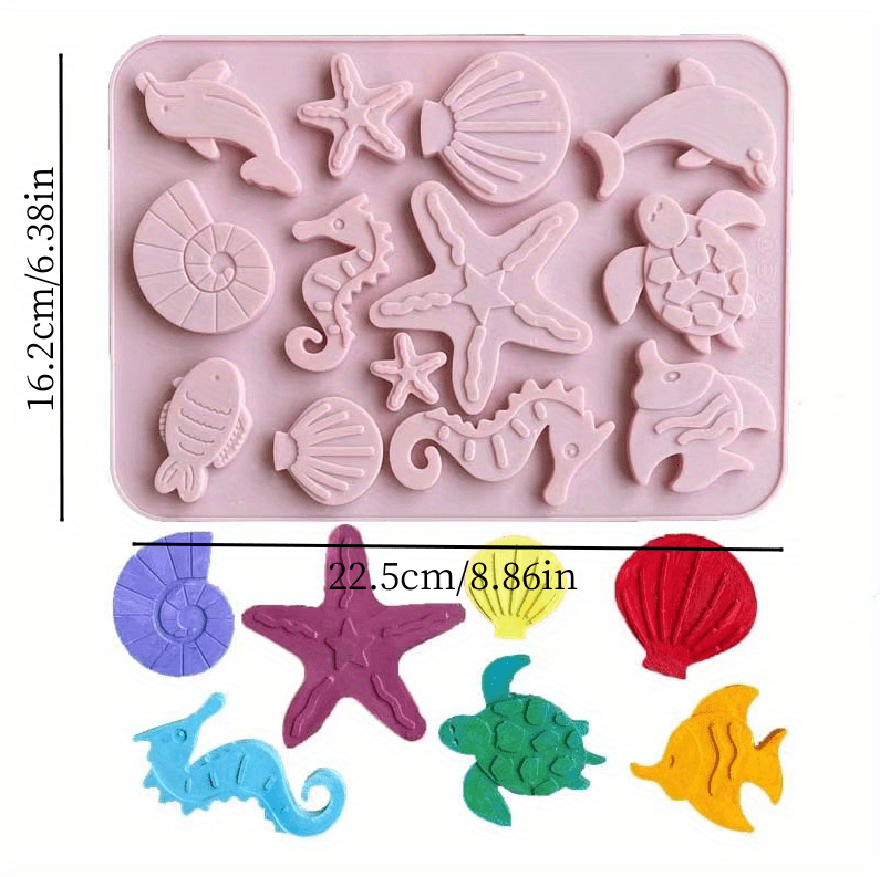 Marine Animals Chocolate Mold Silicone Mold Cartoon Ocean - Temu ...