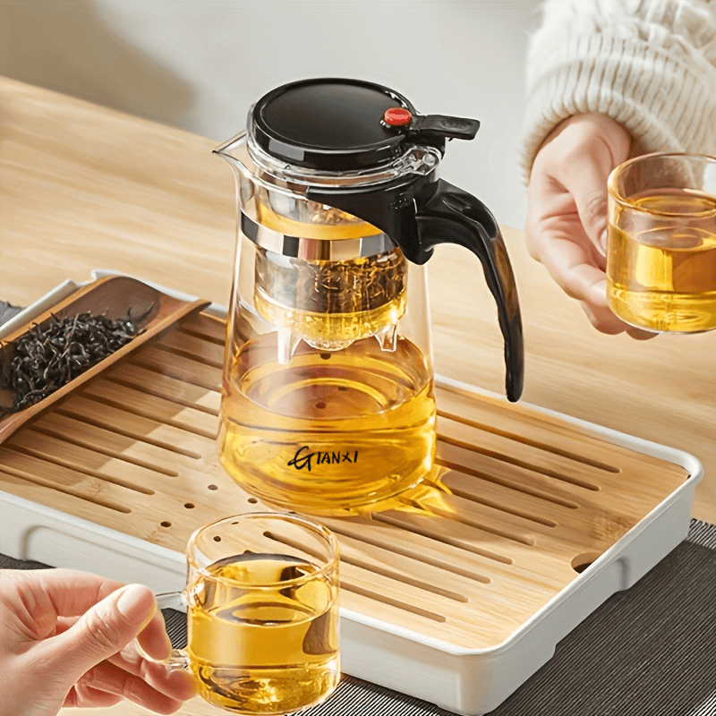 1 Set Of Glass Teapot And Cold Water Pitcher With Big Capacity For Tea  Brewing, Including Anti-explosion And High Temperature Resistant Glass  Water Cups, Suitable For Living Room