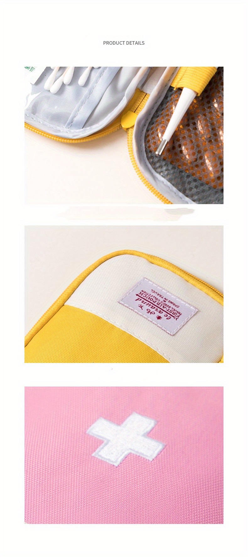 Small Size Portable Personal Medicine Pill Storage Bag Storage Box Daily Medical First Aid Bag Macaron Color