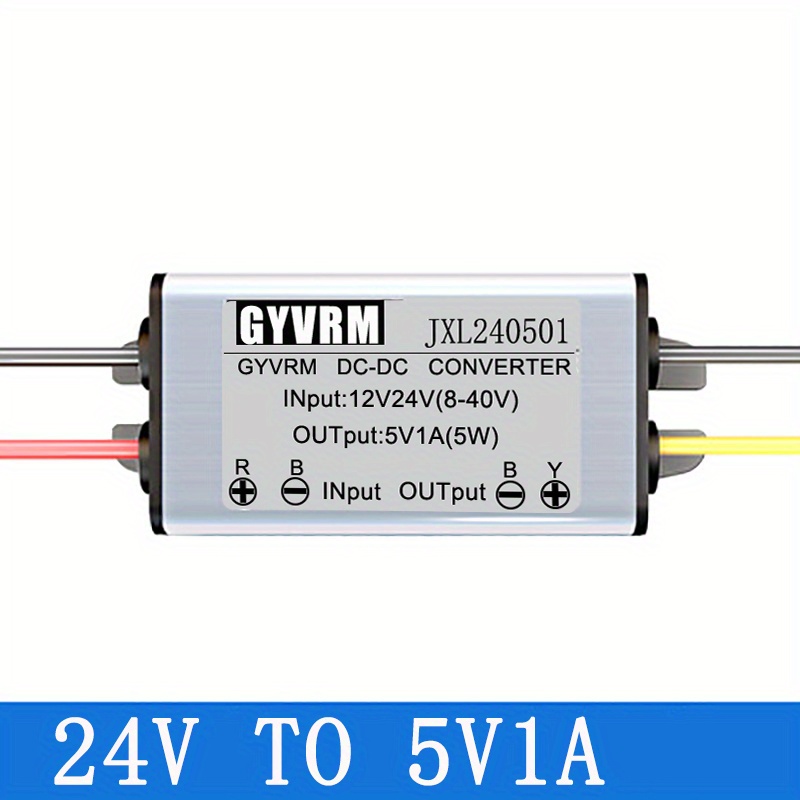 Voltage converter from 8-50V to 5V, 3A, 15W, IP68