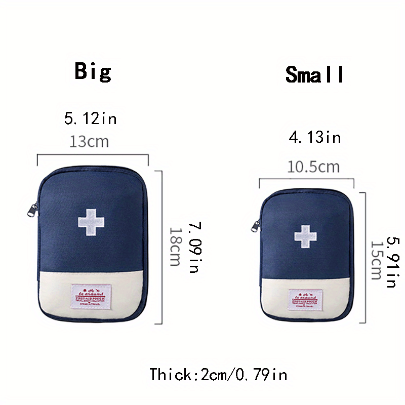 Small Size Portable Personal Medicine Pill Storage Bag Storage Box Daily Medical First Aid Bag Macaron Color