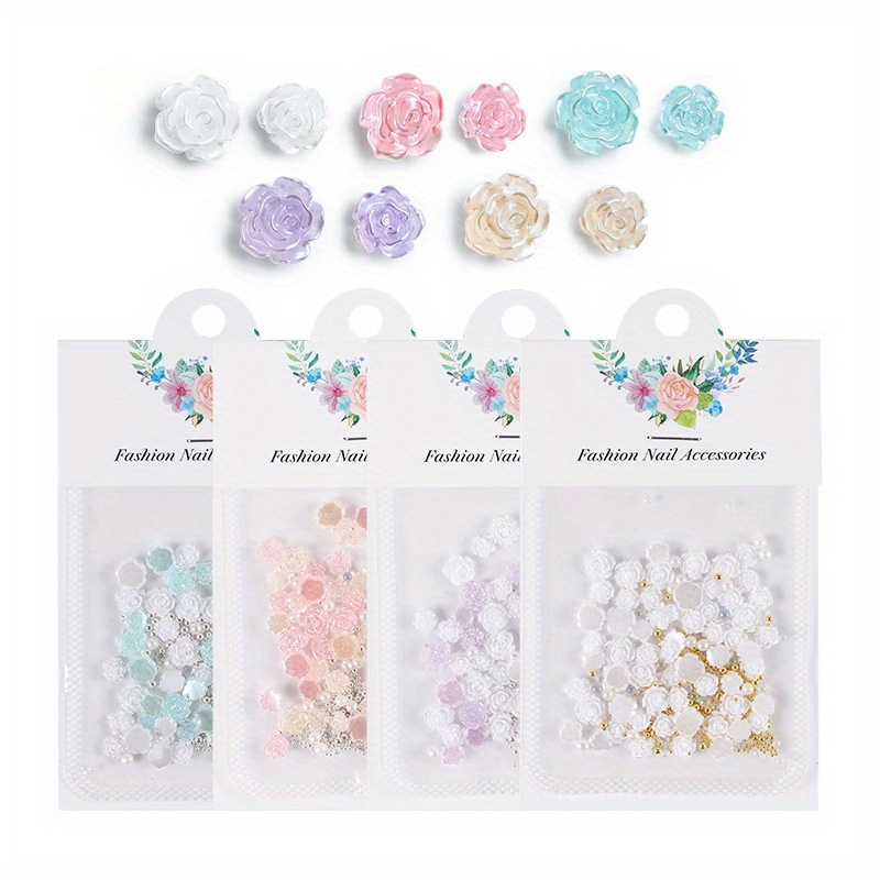 Rose Camellia Butterfly Mixed Pack Design Resin Charms For - Temu