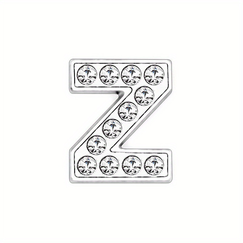Rhinestone Slide Charms Letters For Jewelry Making Women Bracelet 8mm  Alphabet A-Z Pet Collar Necklace DIY Accessories Gift