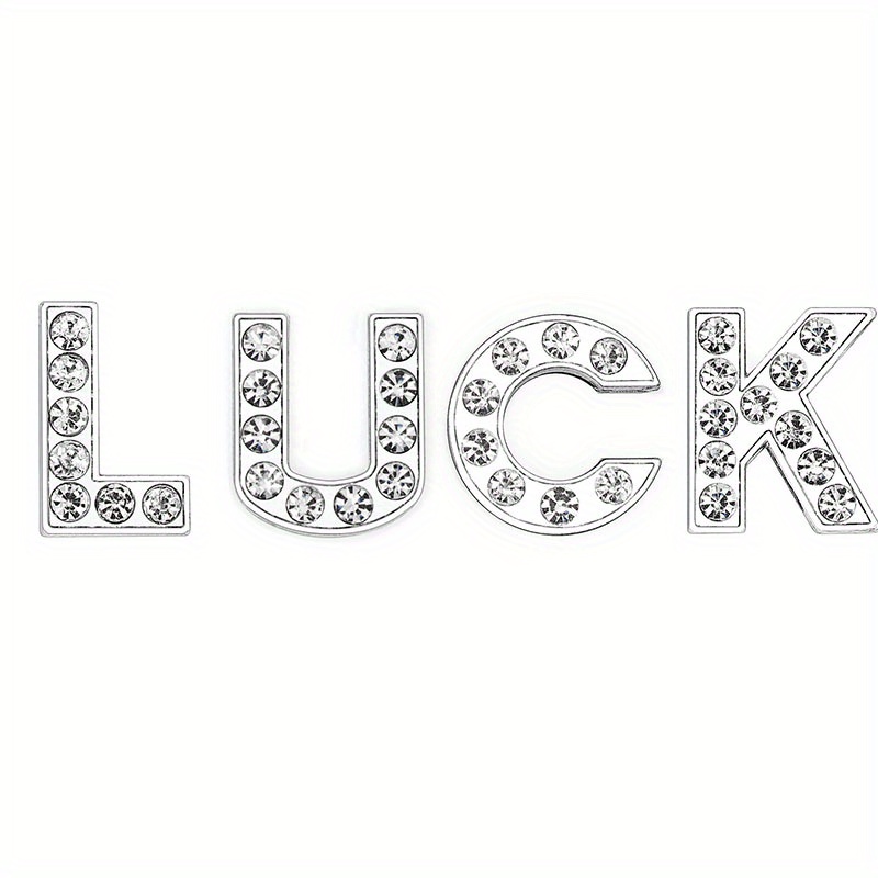 Rhinestone Slide Charms Letters For Jewelry Making Women Bracelet 8mm  Alphabet A-Z Pet Collar Necklace DIY Accessories Gift