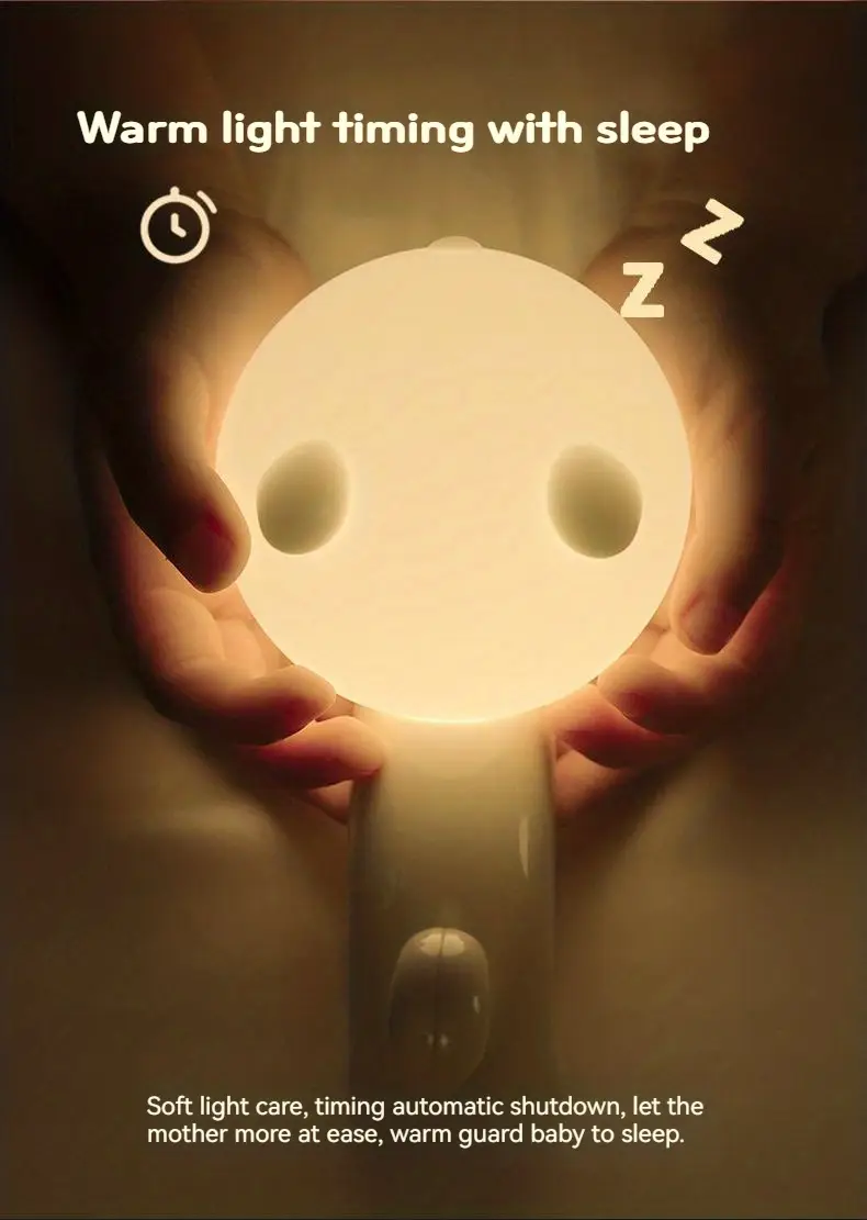 1pc cute cat lamp night light silicone touch bedside light for kids women ideal desk decor aesthetic stuff perfect funny gifts for any occasion add a cozy glow to your room details 5