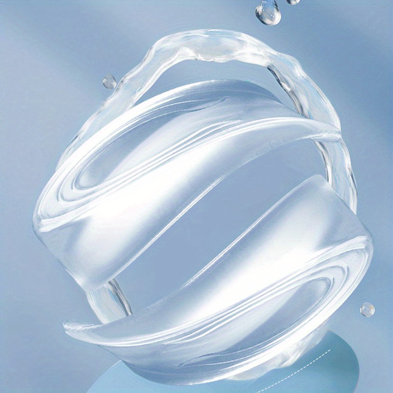 1pair Silicone Transparent Heightening Insoles, Men's And Women's Invisible Half Pads, Heel Lifting Pads, Elastic Arch Support Pads