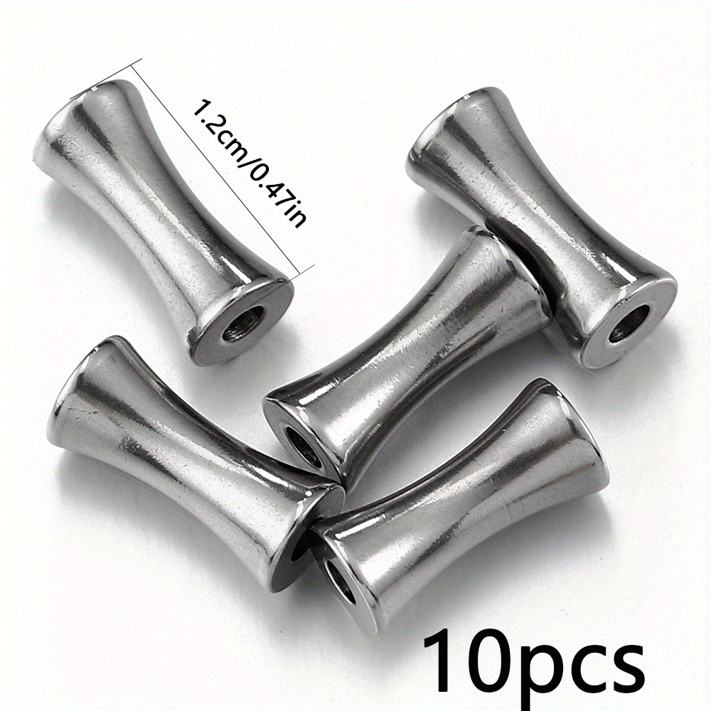 Metal Beads 3x5mm Fluted Bow Tie Spacer Beads Silver (20/bag)
