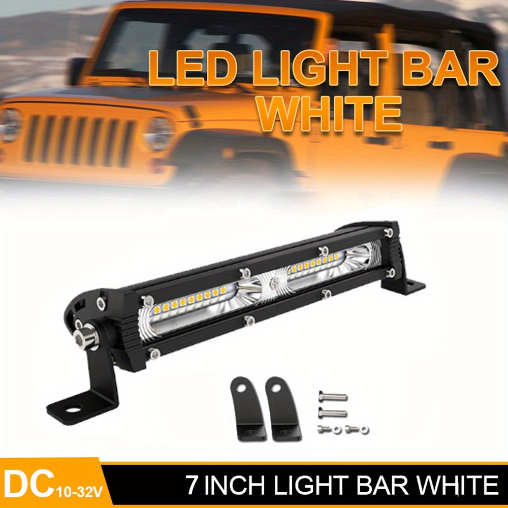 Naoevo 7 13 20 Inch Ultra Slim Barra Led Light Bar 12v 24v Flood Led Bar  4x4 Fog For Car Truck Atv Jeep Off Road Light Bar - Light Bar/work Light 