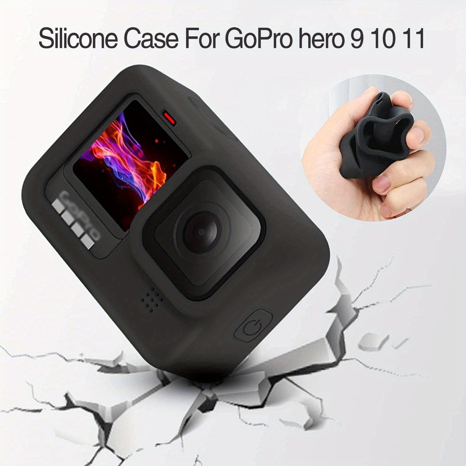 Silicon Protective Cover for GoPro Hero 12 11 10 9 Black Sleeve Housing  Case Frame with Lanyard Accessory For Go pro Case