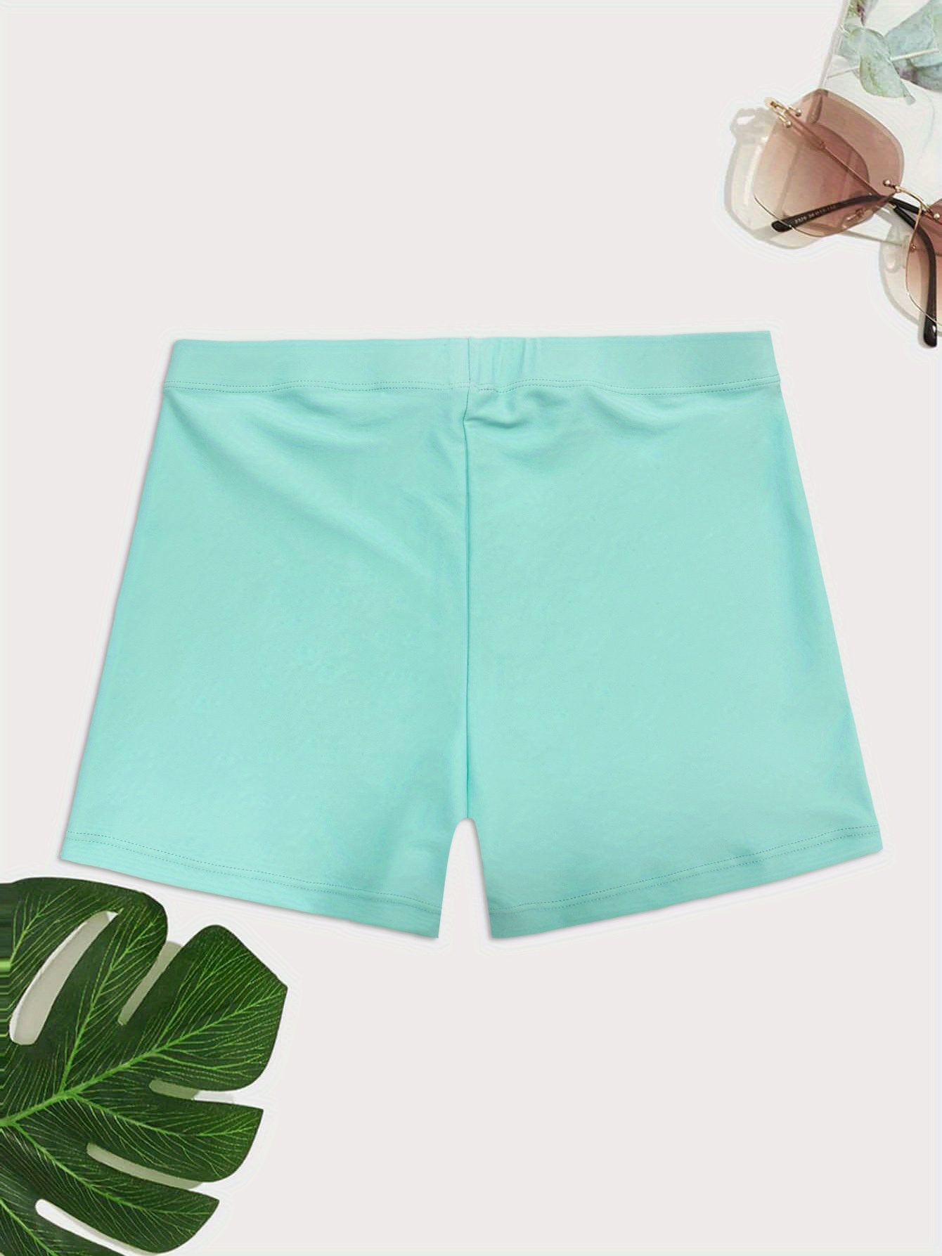 High Stretch Elastic Waist Men's Swim Trunks Summer Beach Temu