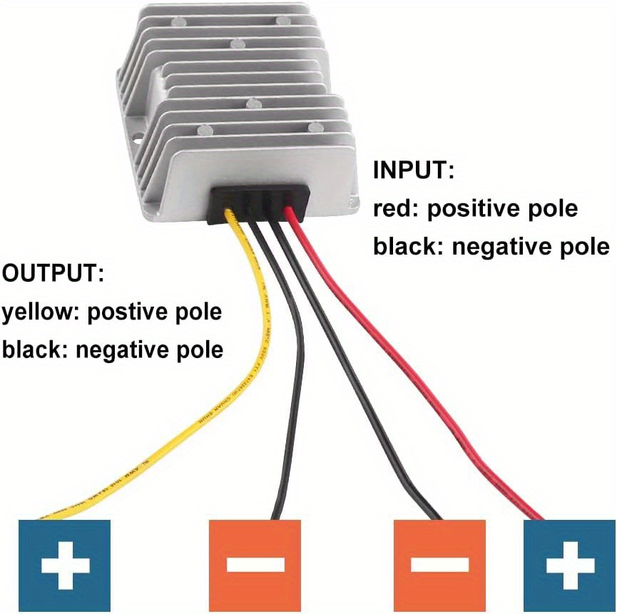 Trasformatore da 24V a 12V 15A 180W Step Down DC Con Fusibile Impermeabile,  Convertitore 24V a 12V per Barche a Motore Leggero a LED per Carrello da  Golf (Accetta Ingressi CC 15-40V) 