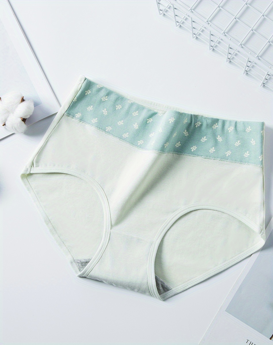 Cute Pattern Colorblock Pastel High Waist Panties Women's - Temu