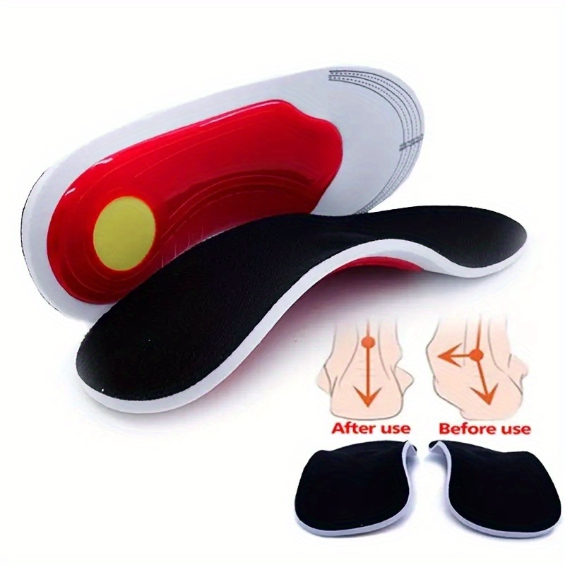 1pair orthotic high arch support insoles gel pad for flat feet orthopedic foot discomfort relief for men and women details 7