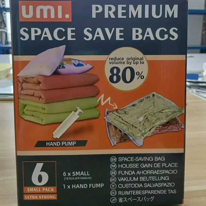 8 x Vacuum Storage Bags Compressed Saving Space Seal Bags Travel