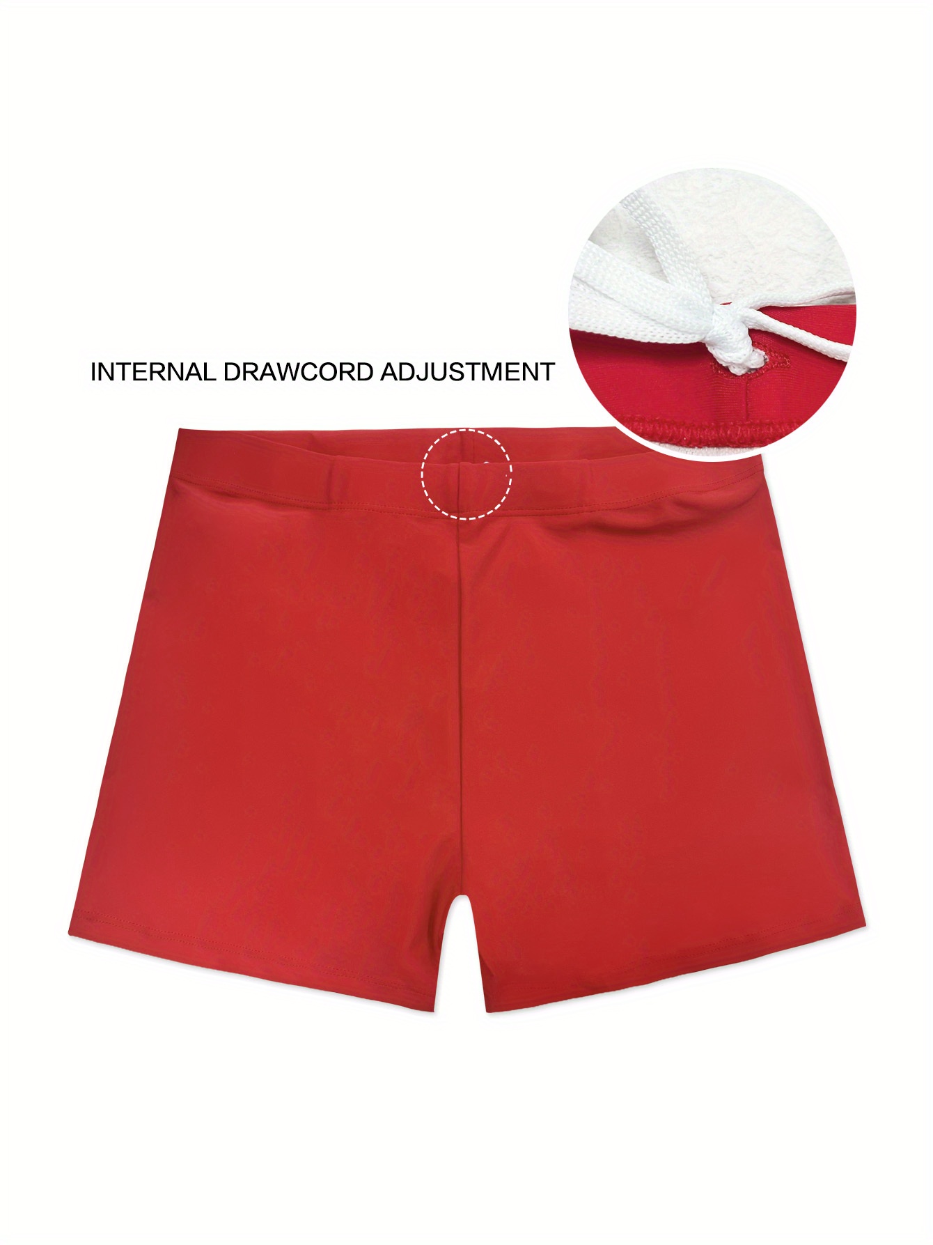 High Stretch Elastic Waist Men's Swim Trunks Summer Beach Temu