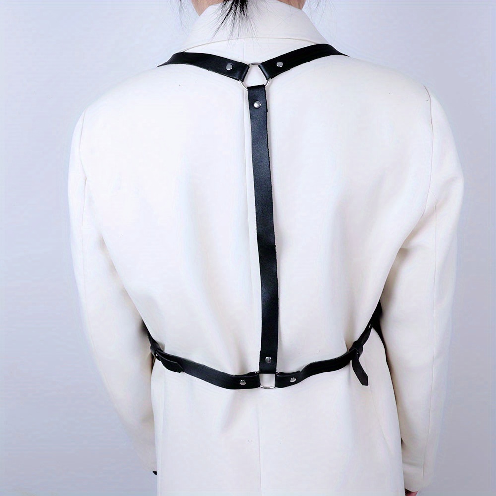 Gothic Harness Belt Punk Chain Fringe Leather Body Harness Temu