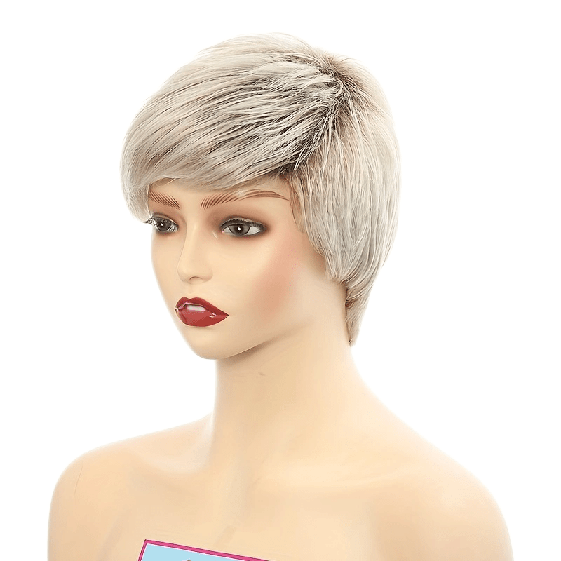 Short Blonde Pixie Cut Wigs Women Natural Synthetic Fiber - Temu