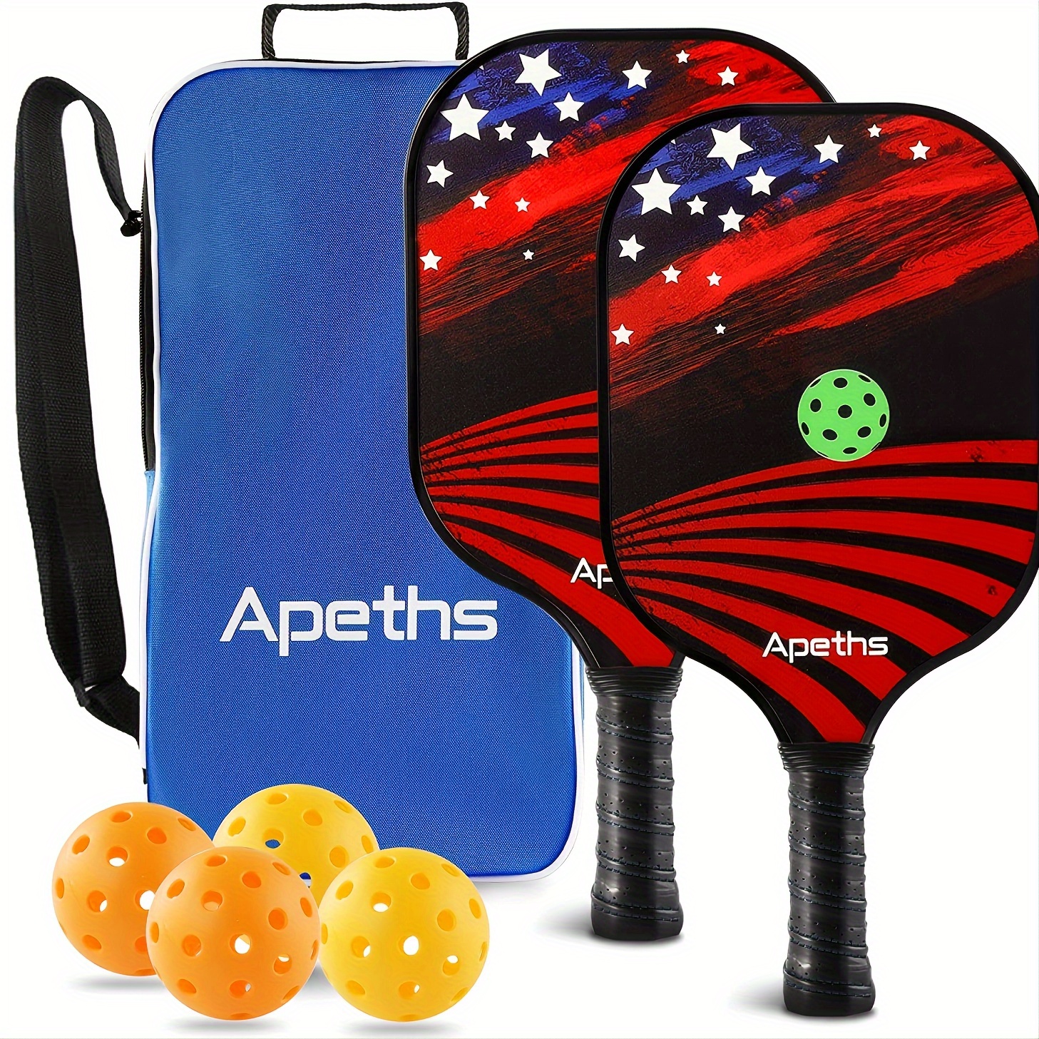 Pickleball Paddle Set Fiberglass Pickleball Rackets With Cushion