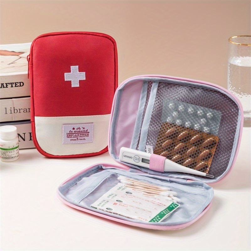 Small Size Portable Personal Medicine Pill Storage Bag Storage Box Daily Medical First Aid Bag Macaron Color