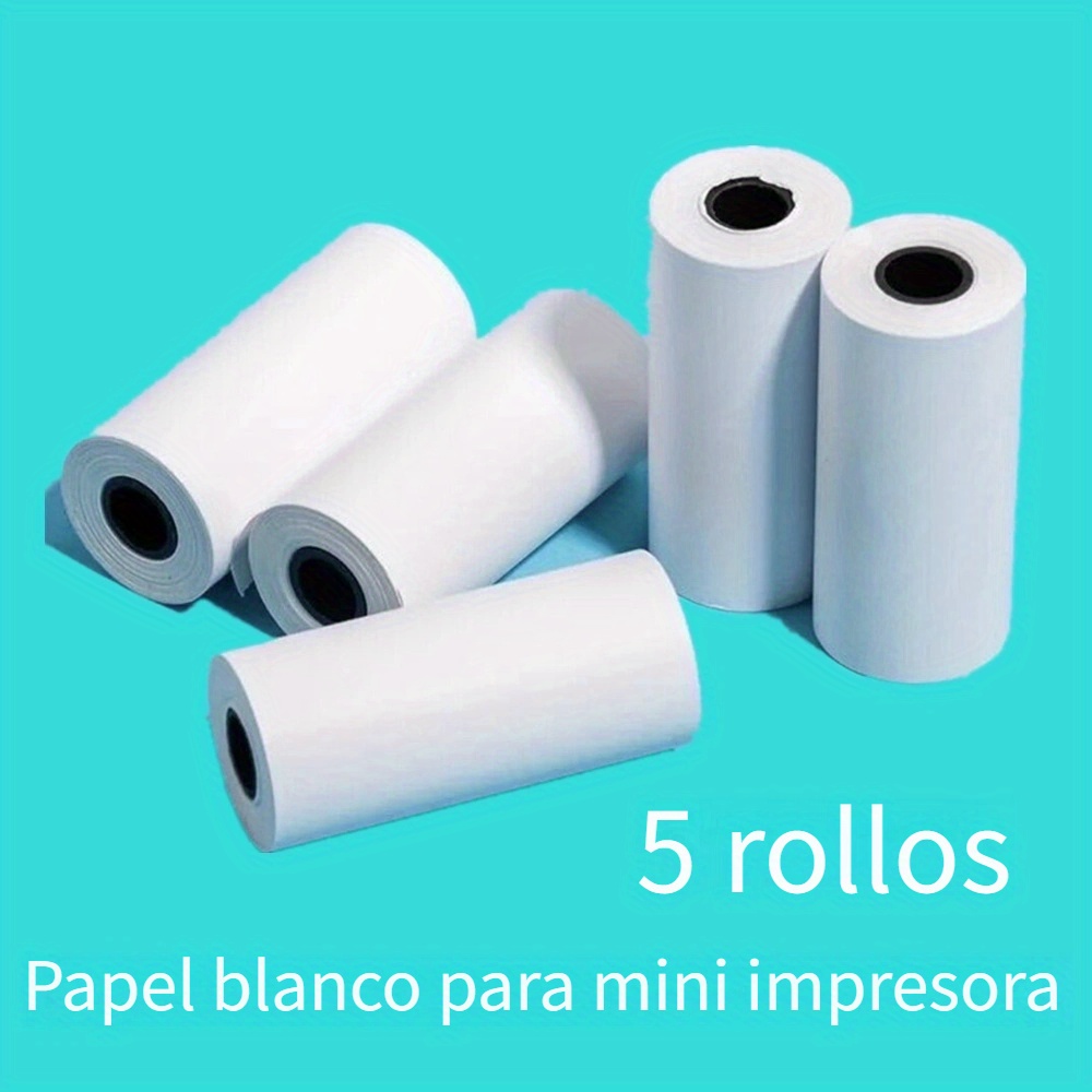 Mini Papel Impresora 57mm Ancho Color Blanco Papel Continuo - Temu