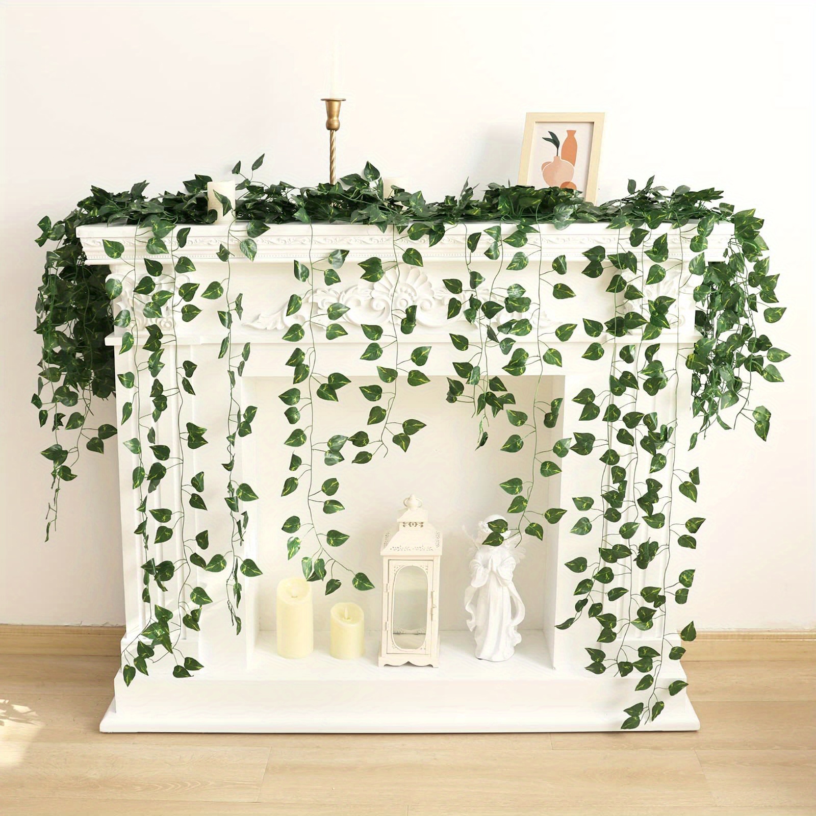 2M Leaf Vine Artificial Hanging Plants Liana Silk Fake Ivy Leaves for Wall  Green Garland Decoration Home Decoration Party Vines