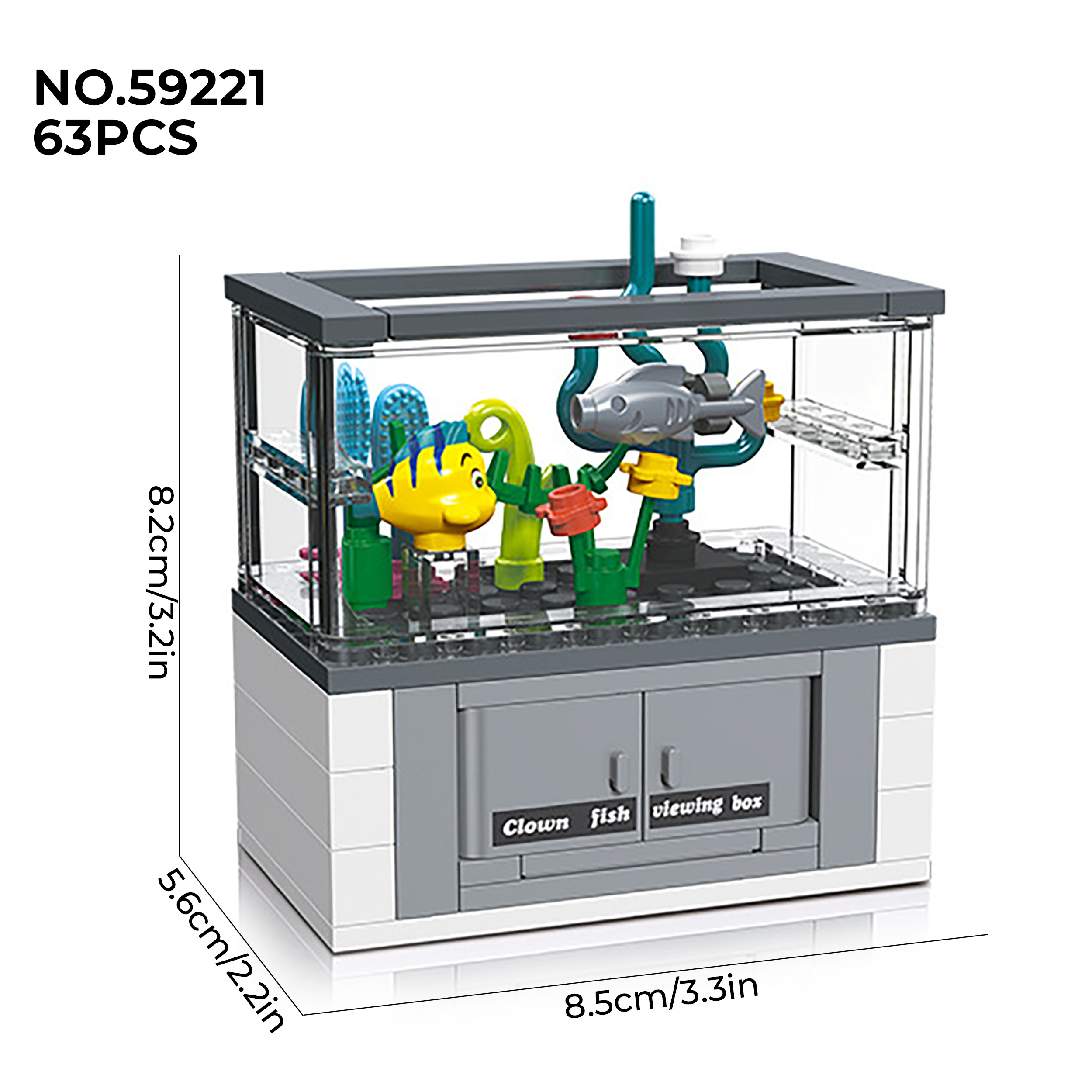 Micro Fish Tank Series Building Blocks Toy Desktop - Temu Canada