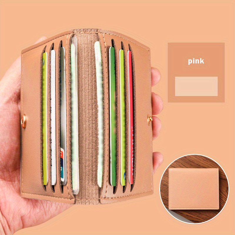 Minimalist Solid Color Bifold Wallet, Slim Coin Purse, Women's Credit Card  Holder - Temu