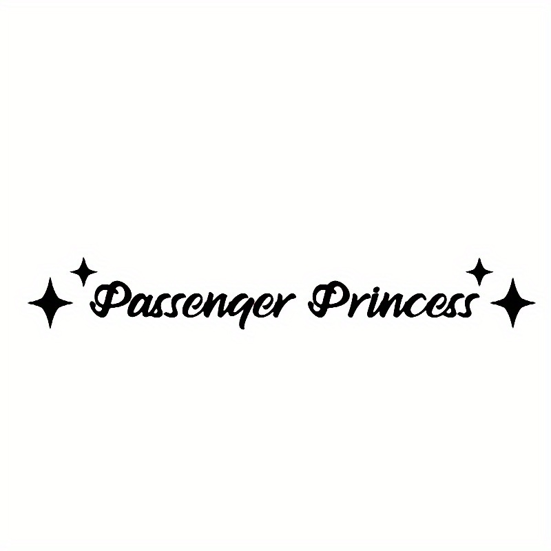 Passenger Princess Star Mirror Decal Sticker Rearview Mirror Car