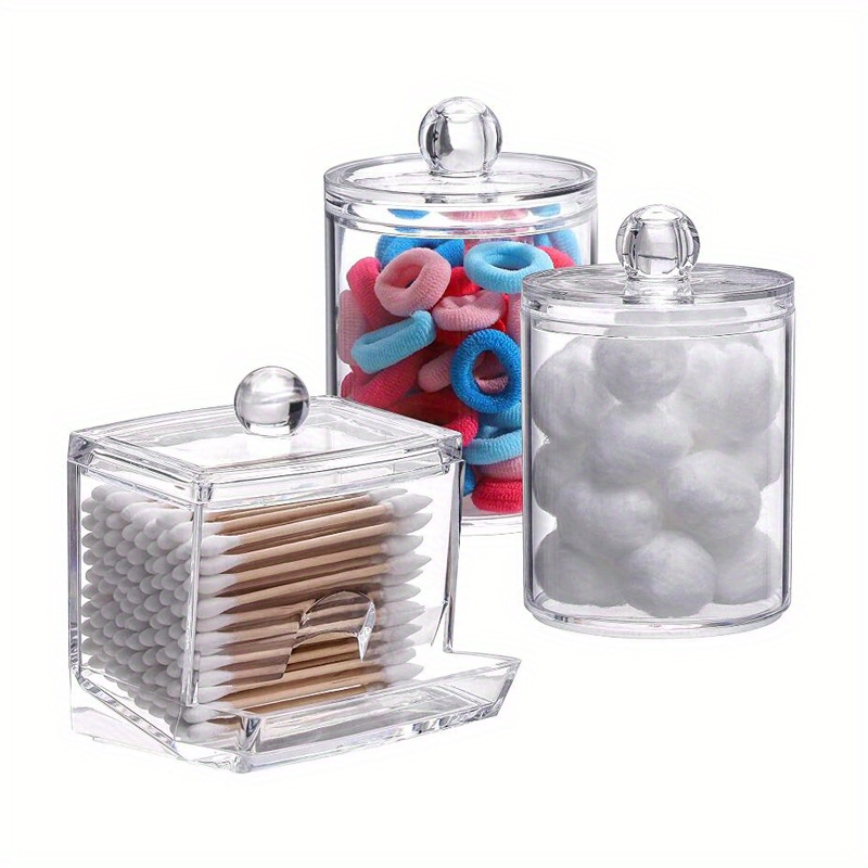 For Cotton Swab Dispenser Home Office Storage Box With Lid Travel