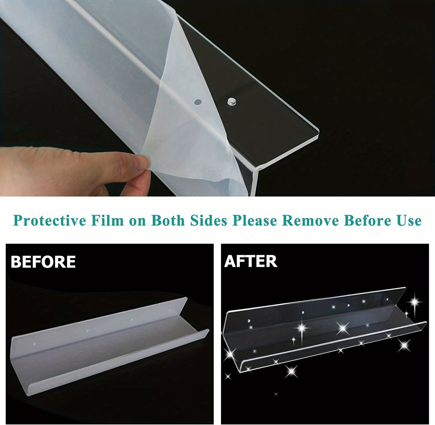 Clear Acrylic Shelves Wall Storage Acrylic Floating Shelves Temu